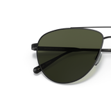 Oliver Peoples Disoriano with Matte Black frame and Green lenses - Variant