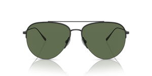 Oliver Peoples Cleamons avec une monture Noir mat et des verres Vert - image 2