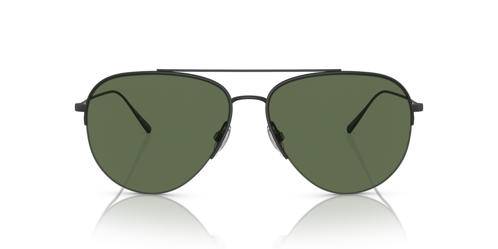 Oliver Peoples Cleamons with Matte Black frame and Green lenses - image 2