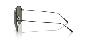 Sie Oliver Peoples Cleamons mit Matt Schwarz Gestell und Grün Gläsern - Bild 4