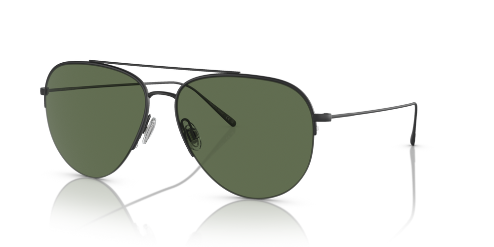 Oliver Peoples Cleamons with Matte Black frame and Green lenses - image 1