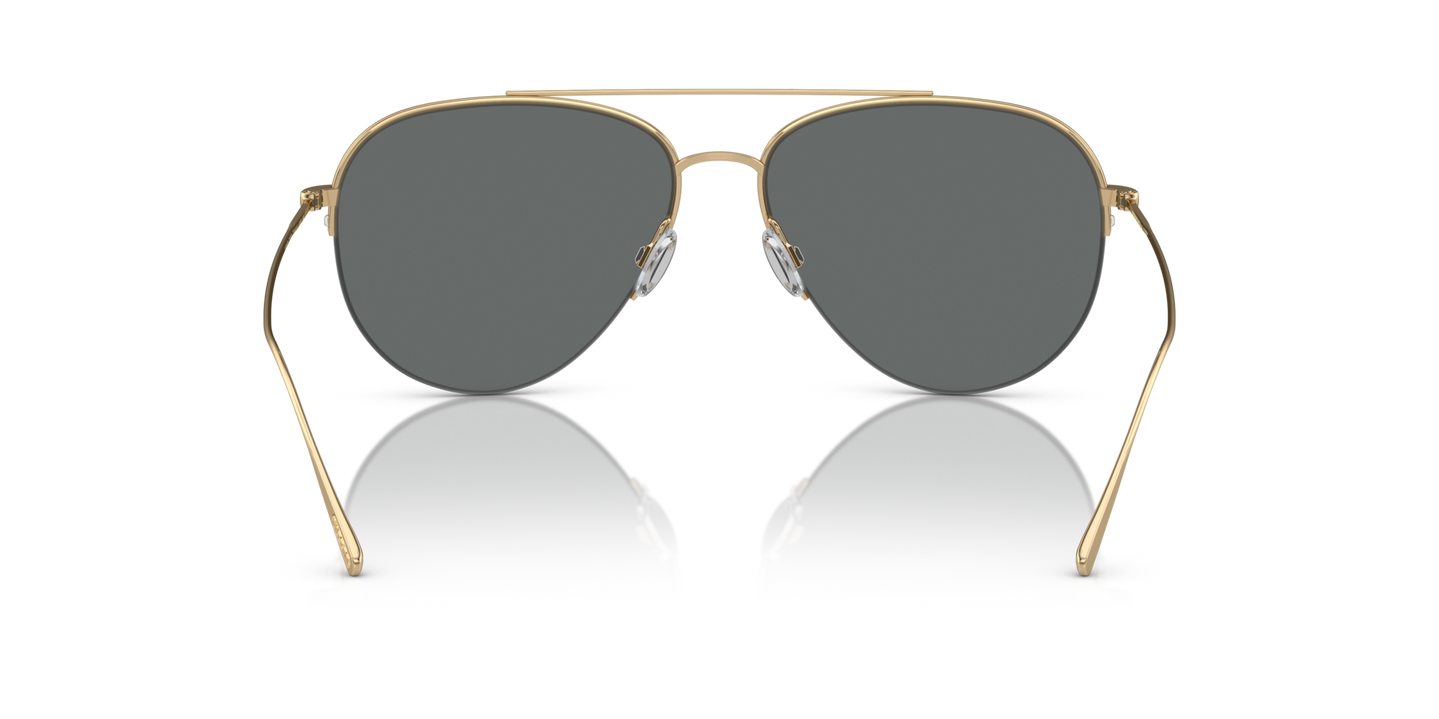 Oliver Peoples Cleamons with Gold frame and Grey lenses - Image Nosepads