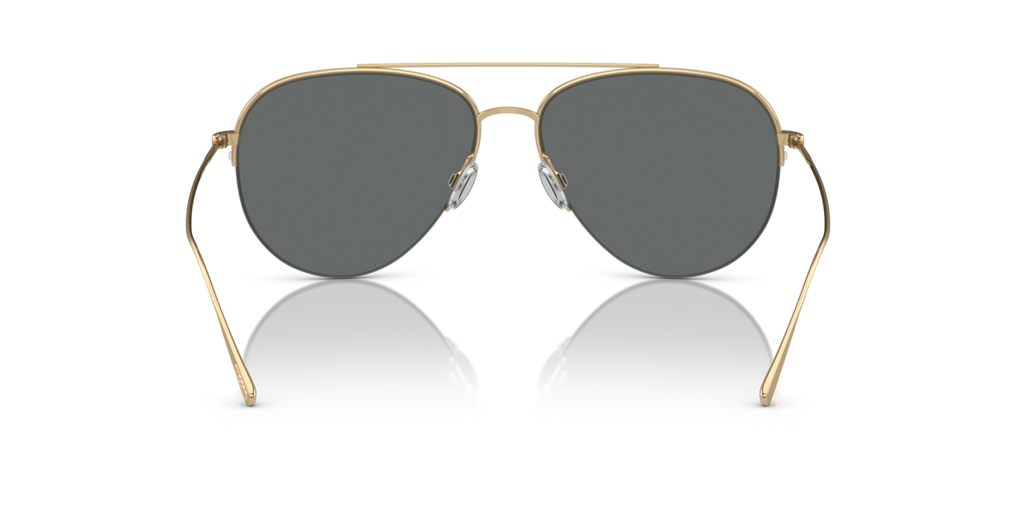 Sie Oliver Peoples Cleamons mit Gold Gestell und Grau Gläsern - Bild Stegplättchen