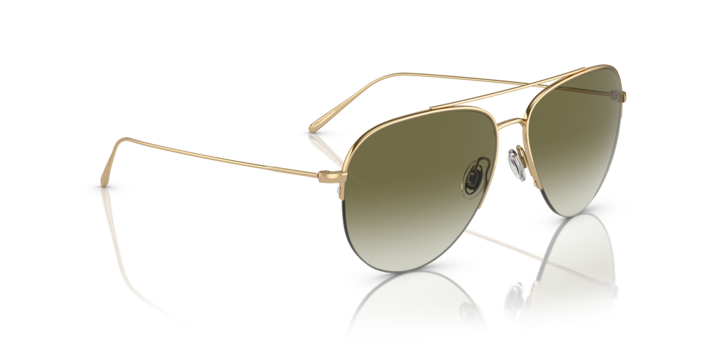 Sie Oliver Peoples Cleamons mit Gold Gestell und Grün Gläsern - Das Bild 3