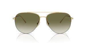 Sie Oliver Peoples Cleamons mit Gold Gestell und Grün Gläsern - Das Bild 2