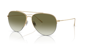 Oliver Peoples Cleamons avec une monture Or et des verres Vert - image 1