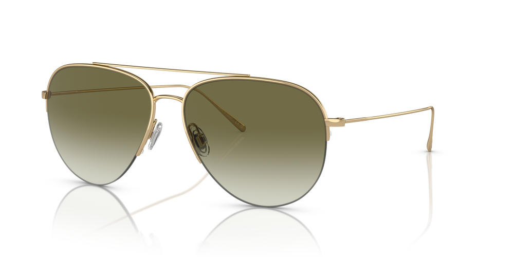 Oliver Peoples Cleamons con montatura Oro e lenti  Verde - L'immagine 3