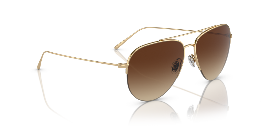 Oliver Peoples Cleamons con montatura Oro e lenti  Marrone - L'immagine 3