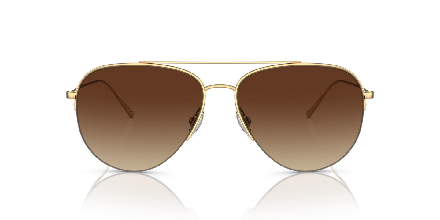 Oliver Peoples Cleamons con montura Oro y lentes Marrón - Imagen Material