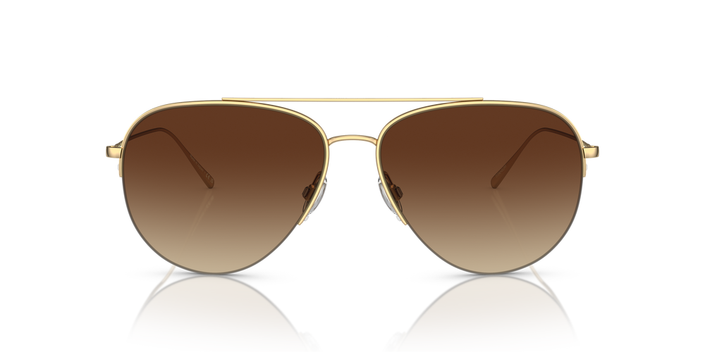 Oliver Peoples Cleamons con montatura Oro e lenti  Marrone - L'immagine 2