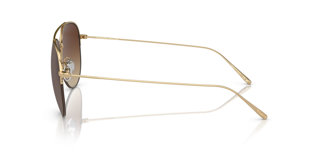Oliver Peoples Cleamons con montatura Oro e lenti  Marrone - L'immagine 4
