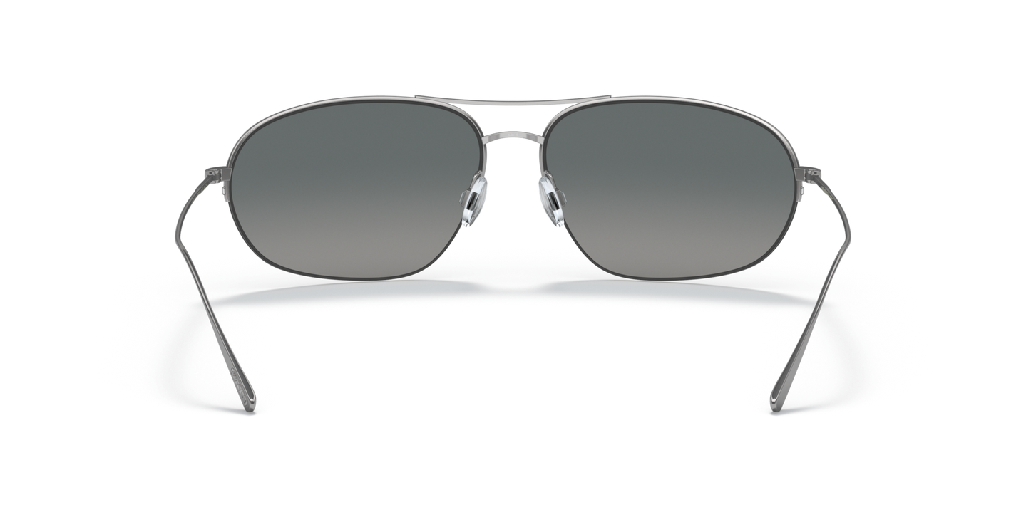 Oliver Peoples Kondor with Silver frame and Grey lenses - Image Nosepads
