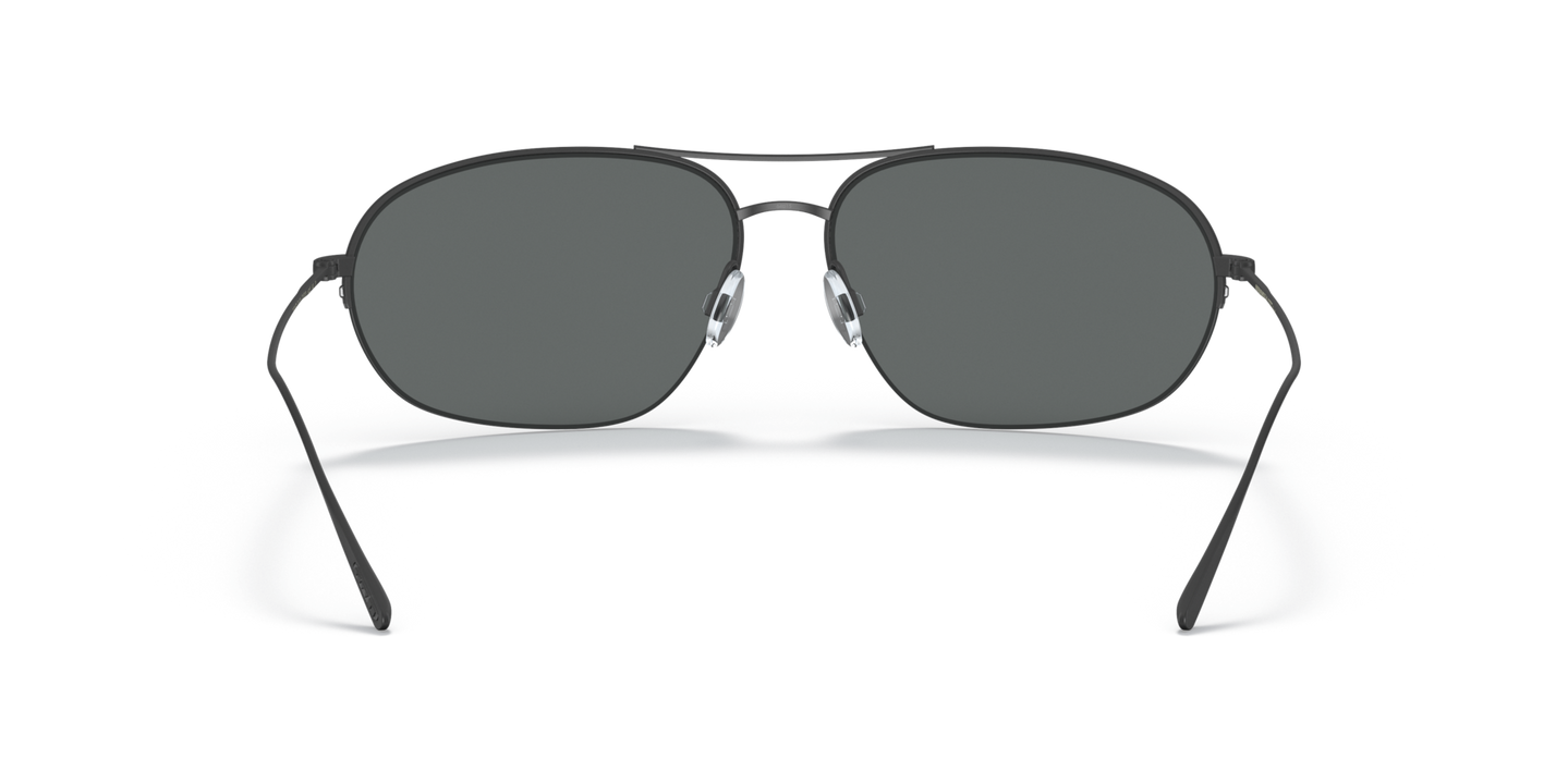 Oliver Peoples Kondor with Matte Black frame and Grey lenses - Image Nosepads