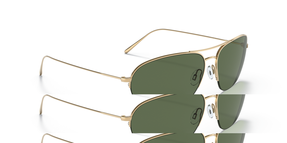 Oliver Peoples Kondor con montatura Oro e lenti  Verde - L'immagine 3