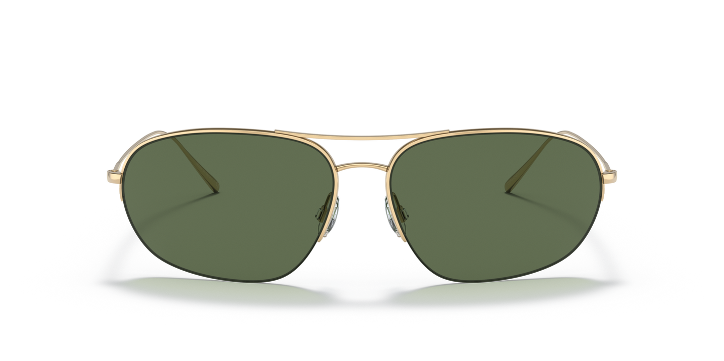 Sie Oliver Peoples Kondor mit Gold Gestell und Grün Gläsern - Bild Material