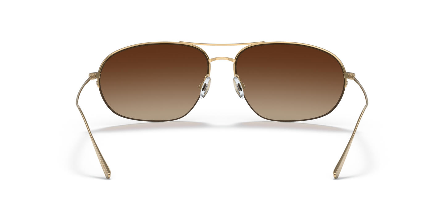 Oliver Peoples Kondor con montura Oro y lentes Marrón - Imagen Plaquetas nasales
