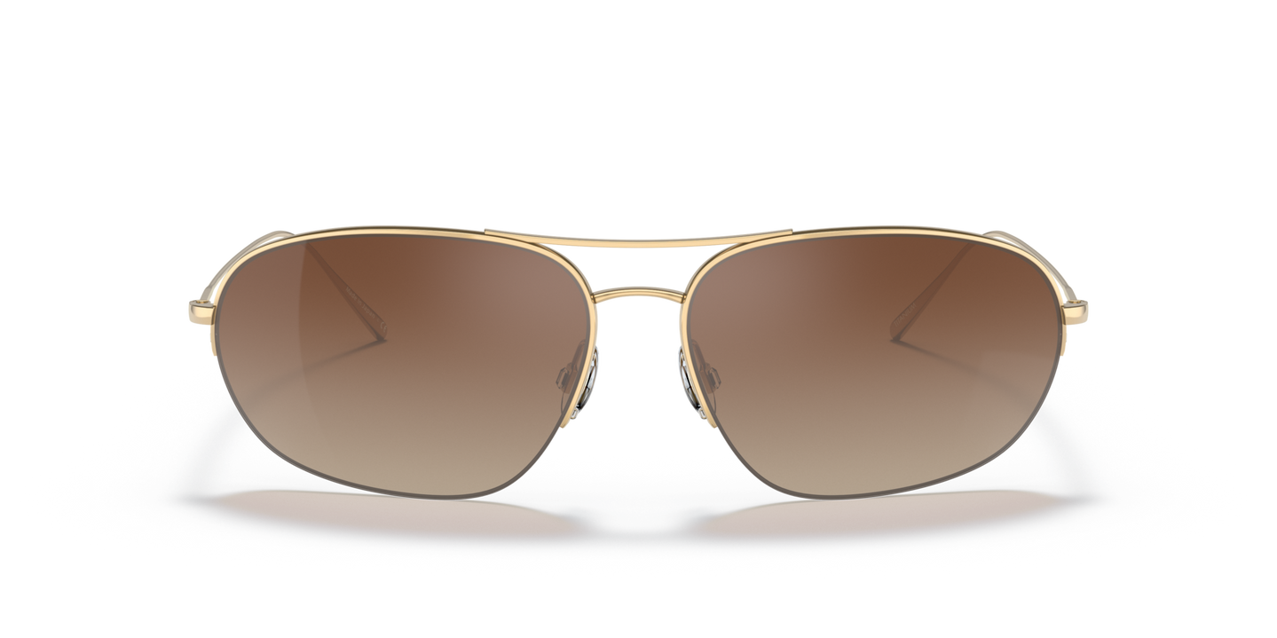 Oliver Peoples Kondor con montura Oro y lentes Marrón - Imagen Material