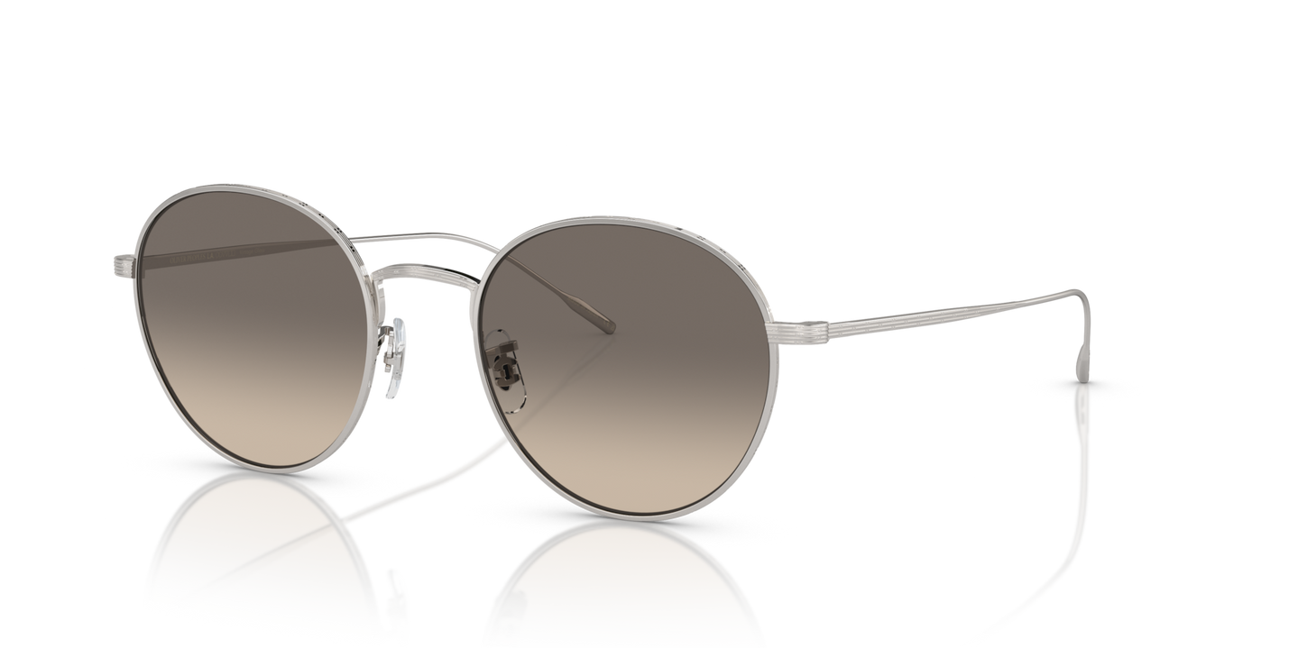 Oliver Peoples Altair with Silver frame and Grey lenses - Image Eyewire