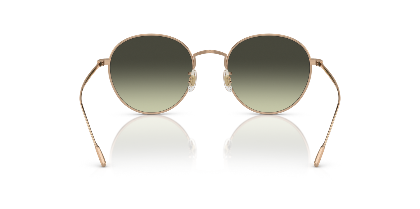 Sie Oliver Peoples Altair mit Gold Gestell und Grün Gläsern - Bild Stegplättchen