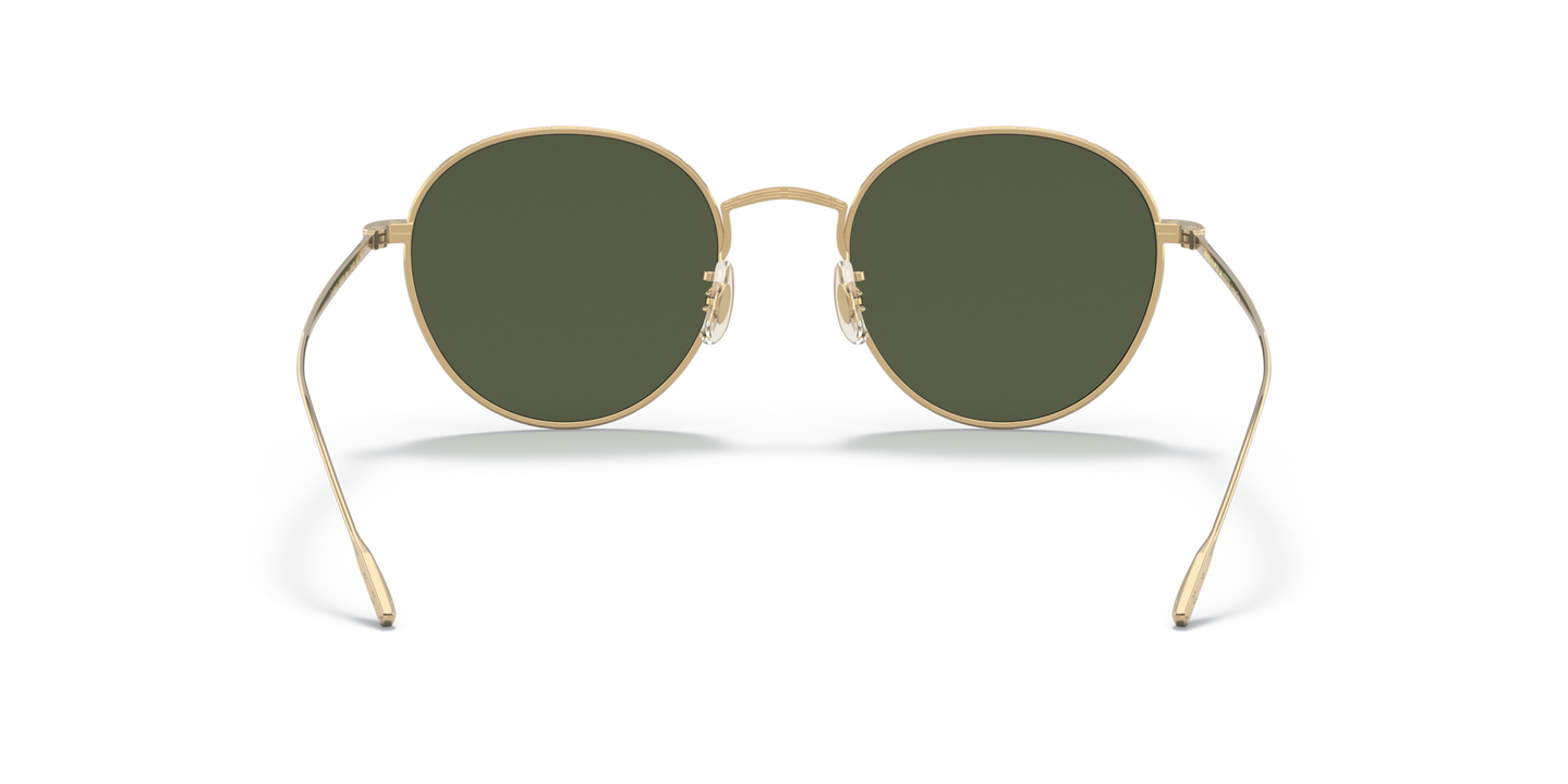 Oliver Peoples Altair with Gold frame and Green lenses - Image Nosepads