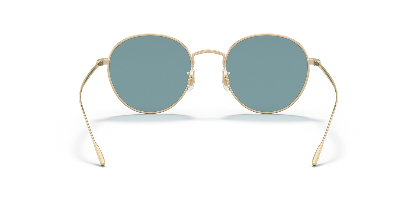 Oliver Peoples Altair with Brushed Gold frame and Green lenses - Image Nosepads