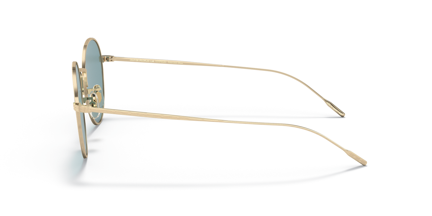 Oliver Peoples Altair with Brushed Gold frame and Green lenses - Image Filigree