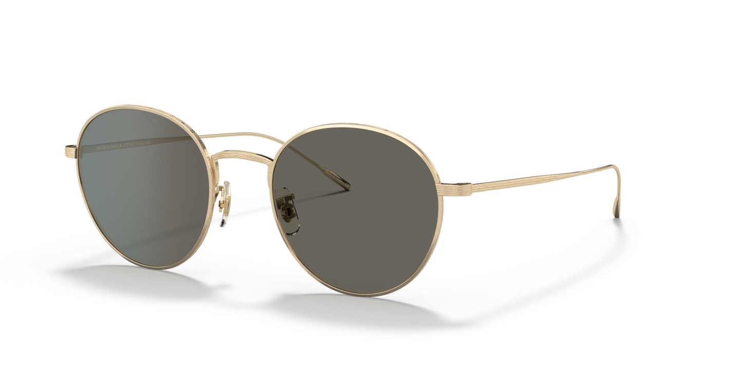 Oliver Peoples Altair with Brushed Gold frame and Grey lenses - Image Eyewire