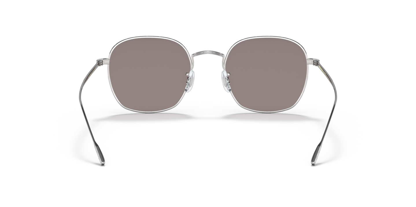 Oliver Peoples Adès with Silver frame and Brown lenses - Image Nosepads