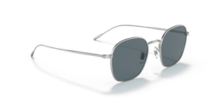 Oliver Peoples Adès with Brushed Silver frame and Blue lenses - Image 3