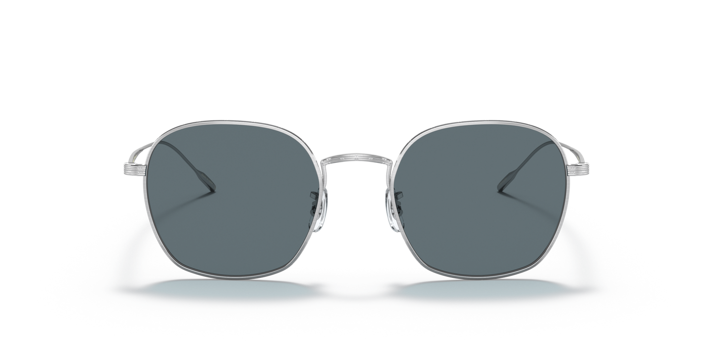 Oliver Peoples Adès with Brushed Silver frame and Blue lenses - Image Material
