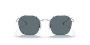 Oliver Peoples Adès with Brushed Silver frame and Blue lenses - Image 2