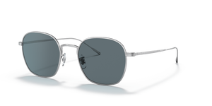 Oliver Peoples Adès with Brushed Silver frame and Blue lenses - Image 1