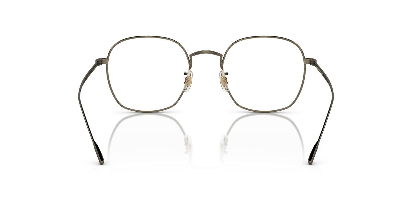 Oliver Peoples Adès with Antique Gold frame and Clear lenses - Image Nosepads