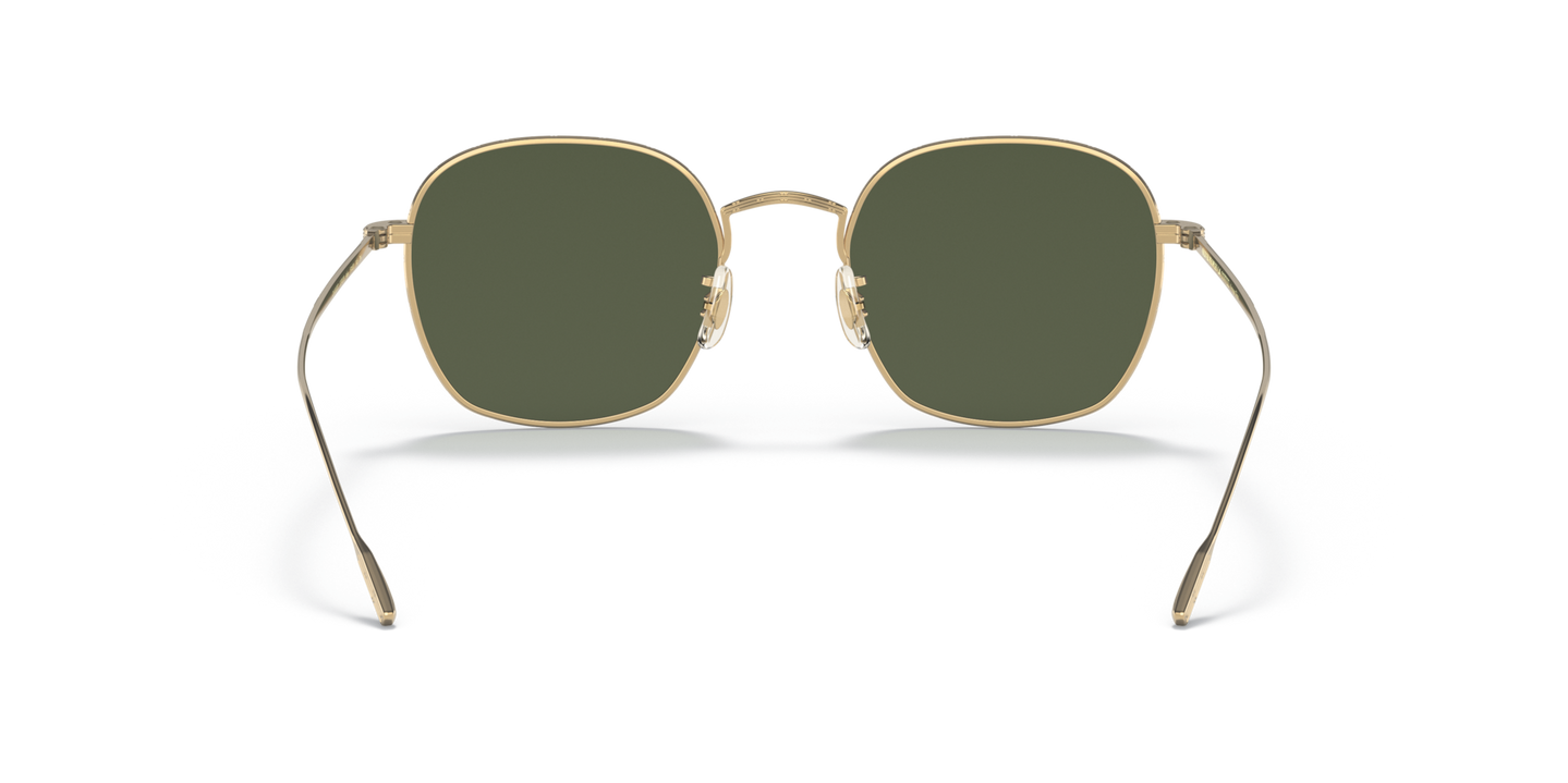 Oliver Peoples Adès with Gold frame and Green lenses - Image Nosepads