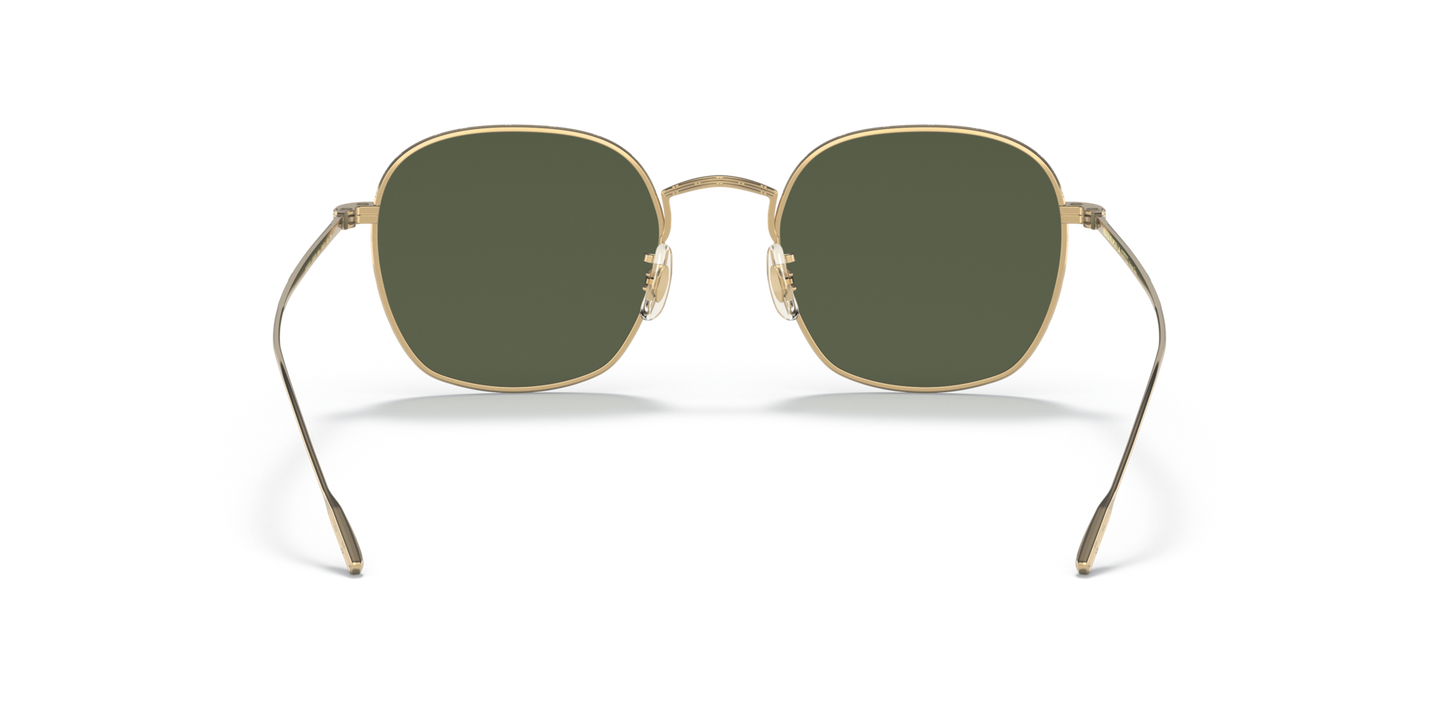 Oliver Peoples Adès with Gold frame and Green lenses - Image Nosepads