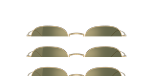 Oliver Peoples Adès with Gold frame and Green lenses - Image 2