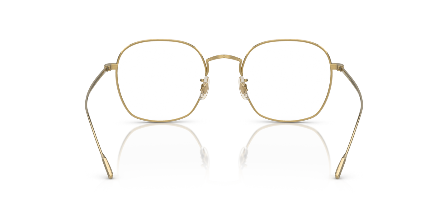 Oliver Peoples Adès with Gold frame and Clear lenses - Image Nosepads