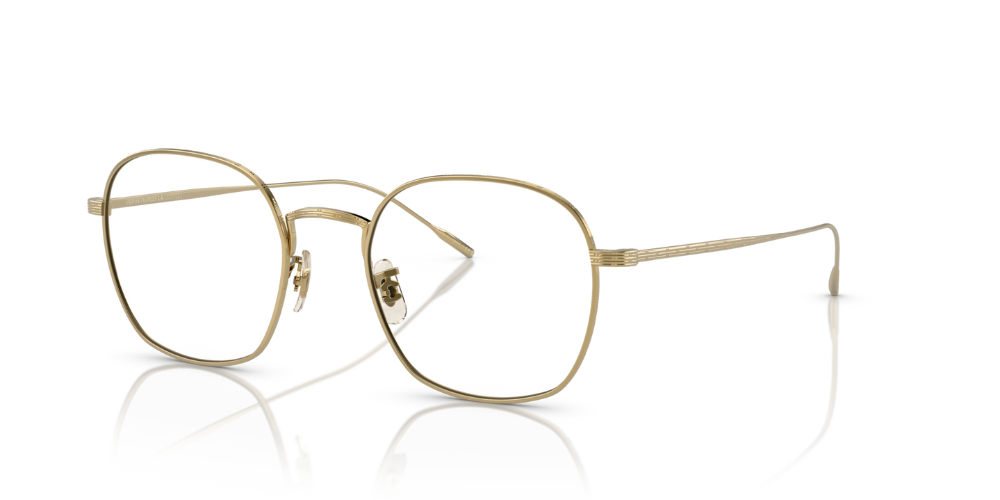 Oliver Peoples Adès with Gold frame and Clear lenses - Image Eyewire
