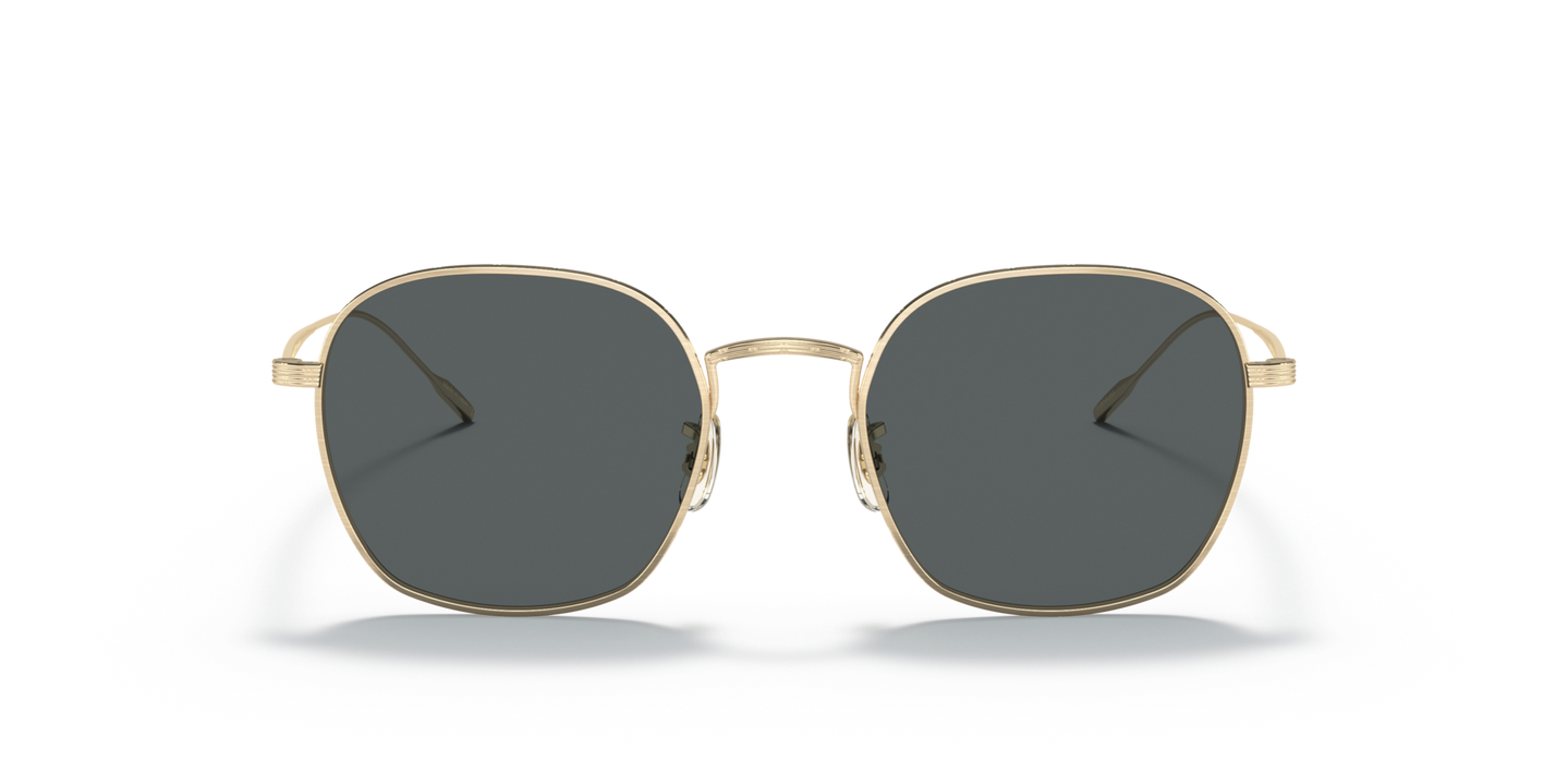 Oliver Peoples Adès con montatura Oro Spazzolato e lenti  Grigio - Immagine Materiale