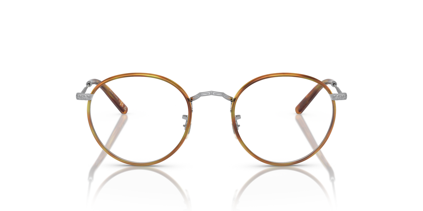 Oliver Peoples Carling with Brushed Silver/Amber Tortoise frame - Image Bridge