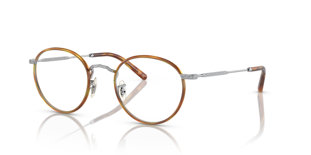 Oliver Peoples Carling avec monture Argent brossé/Écaille de tortue Ambre - L'image 4