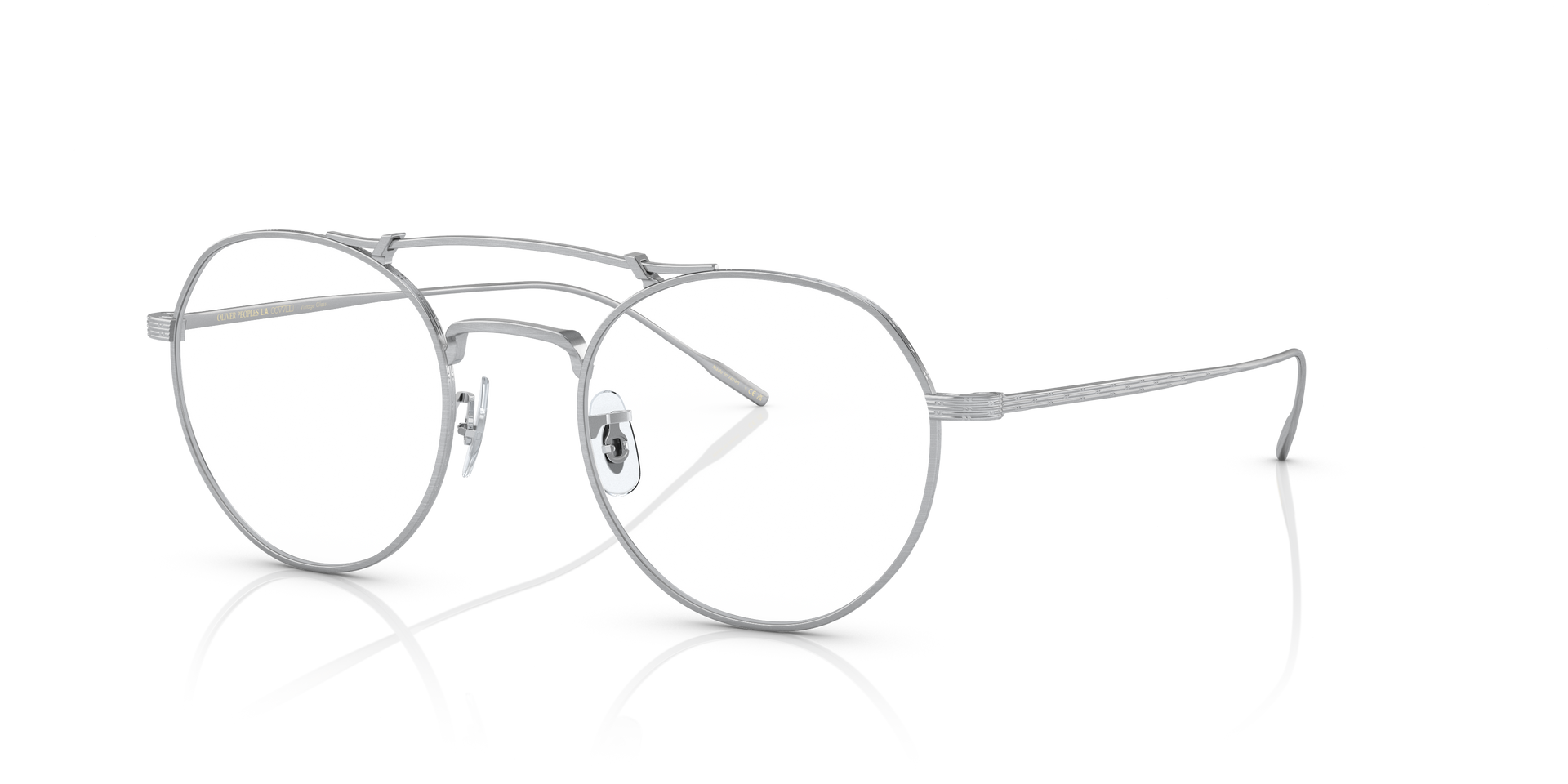 Oliver Peoples Reymont with Brushed Silver frame and Blue-Violet