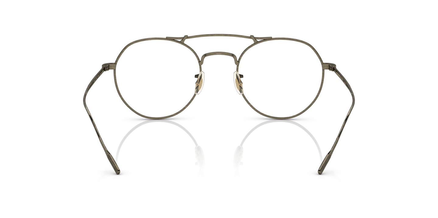 Oliver Peoples Reymont with Antique Gold frame and Clear lenses - Image Nosepads