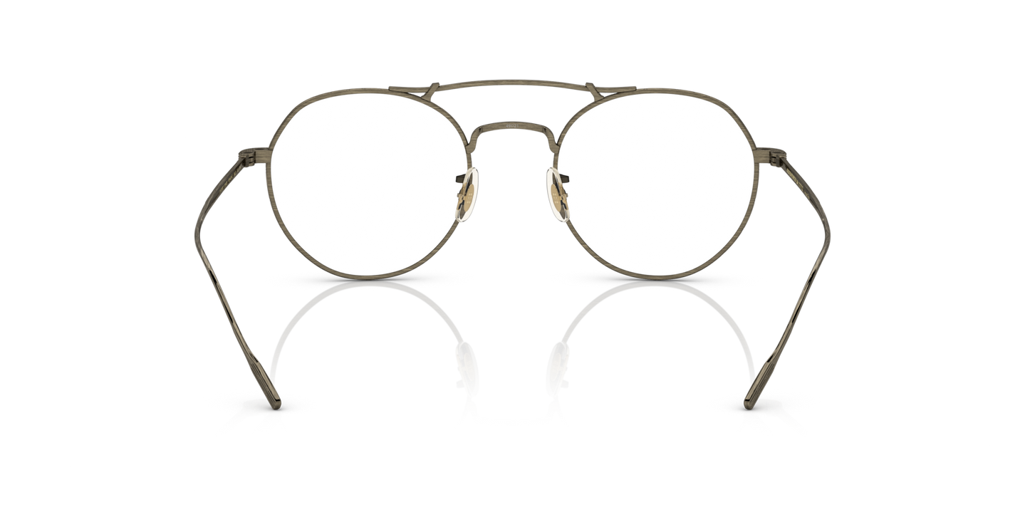 Oliver Peoples Reymont with Antique Gold frame and Clear lenses - Image Nosepads