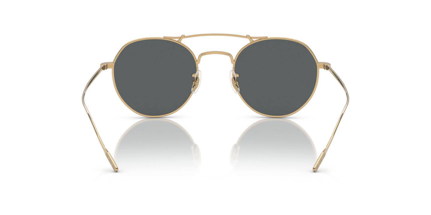 Oliver Peoples Reymont with Gold frame and Grey lenses - Image Nosepads