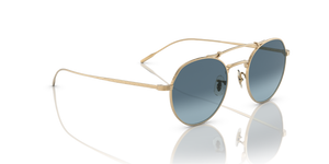 Oliver Peoples Reymont with Gold frame and Blue lenses - image 3