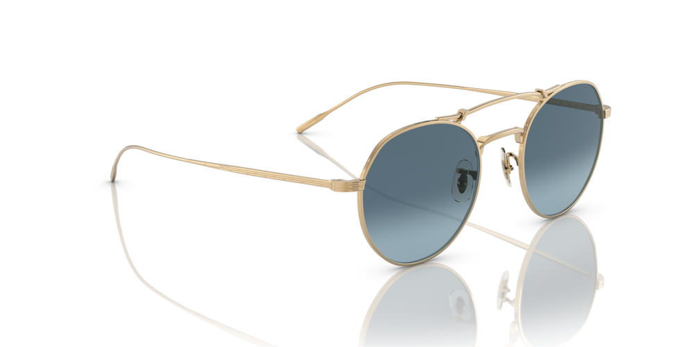 Oliver Peoples Reymont with Gold frame and Blue lenses - image 3