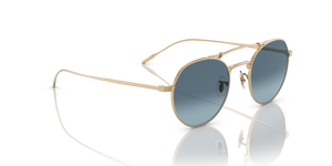 Oliver Peoples Reymont with Gold frame and Blue lenses - image 3