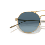 Oliver Peoples Reymont avec une monture Or et des verres Bleu - Variant