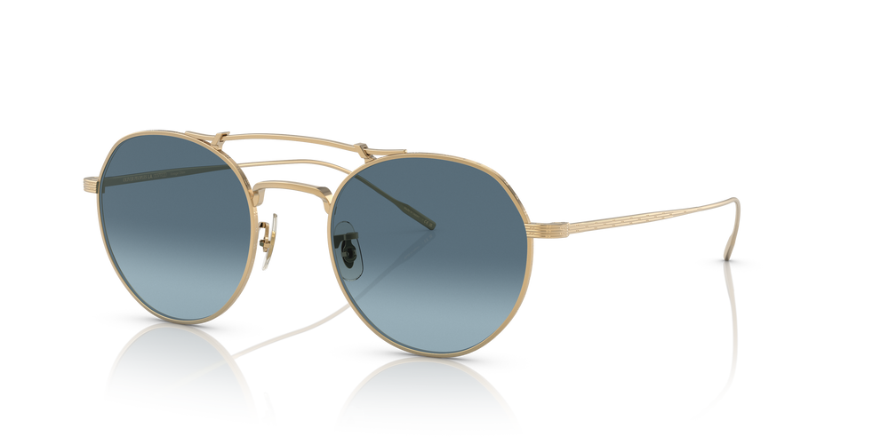 Oliver Peoples Reymont with Gold frame and Blue lenses - image 3